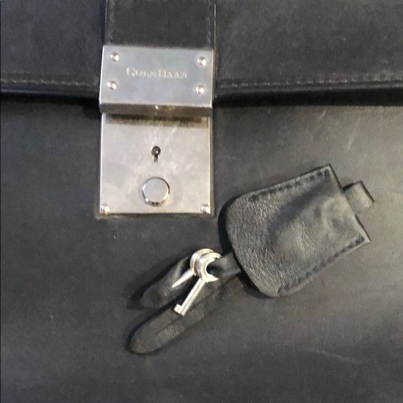 Cole Haan black leather briefcase/laptop bag - Picture 2 of 6